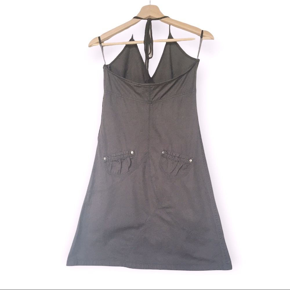 Vintage 90s Patchwork Halter Dress sz 4 - Picture 2 of 7